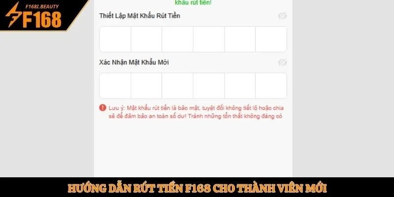 Hướng dẫn rút tiền F168 cho thành viên mới